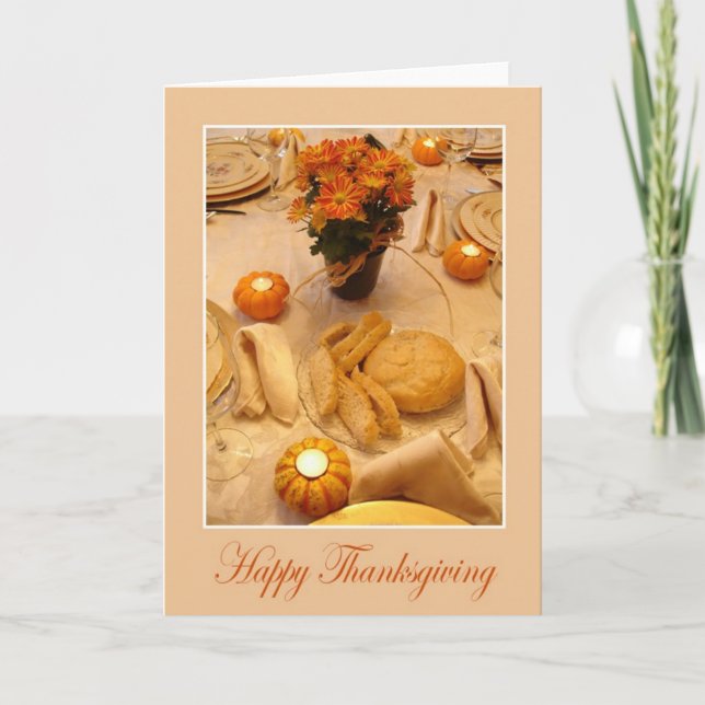 Happy Thanksgiving Feiertagskarte (Vorderseite)