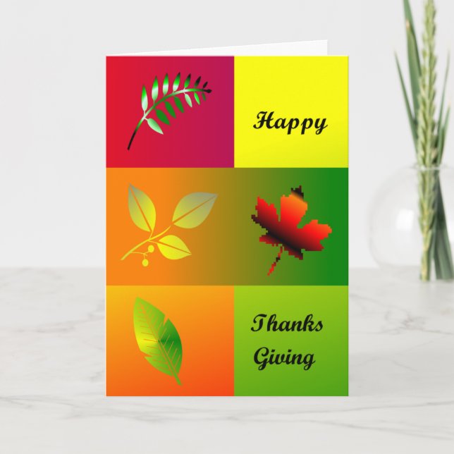 Happy Thanksgiving Feiertagskarte (Vorderseite)