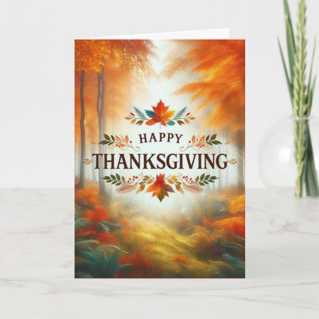 Happy Thanksgiving Feiertagskarte (Vorderseite)