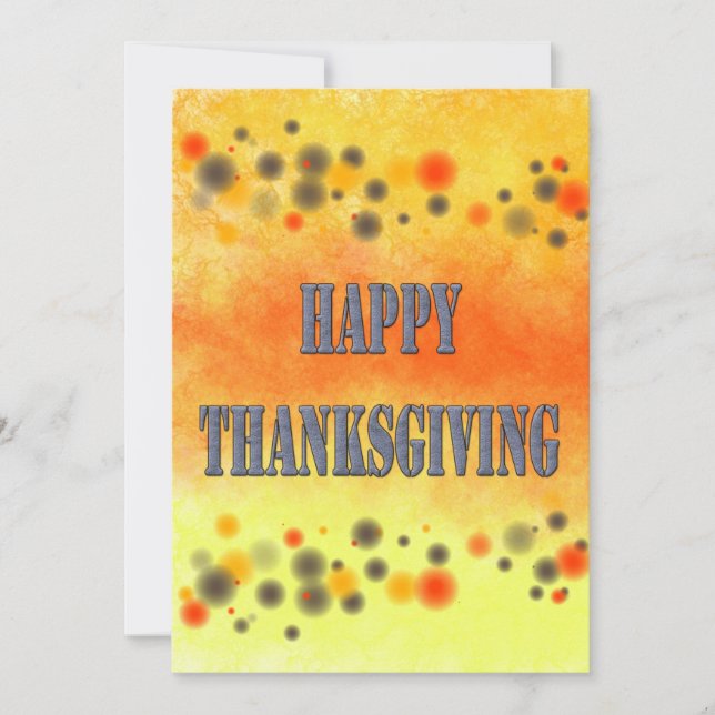 Happy Thanksgiving Feiertagskarte (Vorderseite)