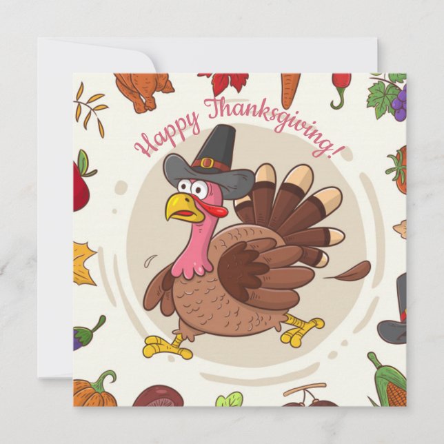 Happy Thanksgiving Feiertagskarte (Vorderseite)
