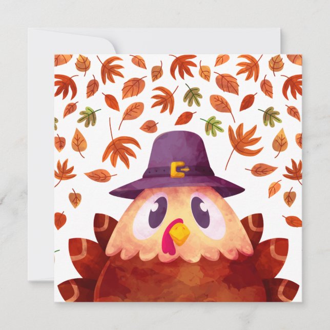 Happy Thanksgiving Feiertagskarte (Vorderseite)
