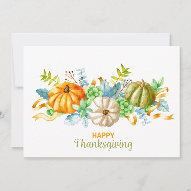 Happy Thanksgiving Feiertagskarte (Vorderseite)