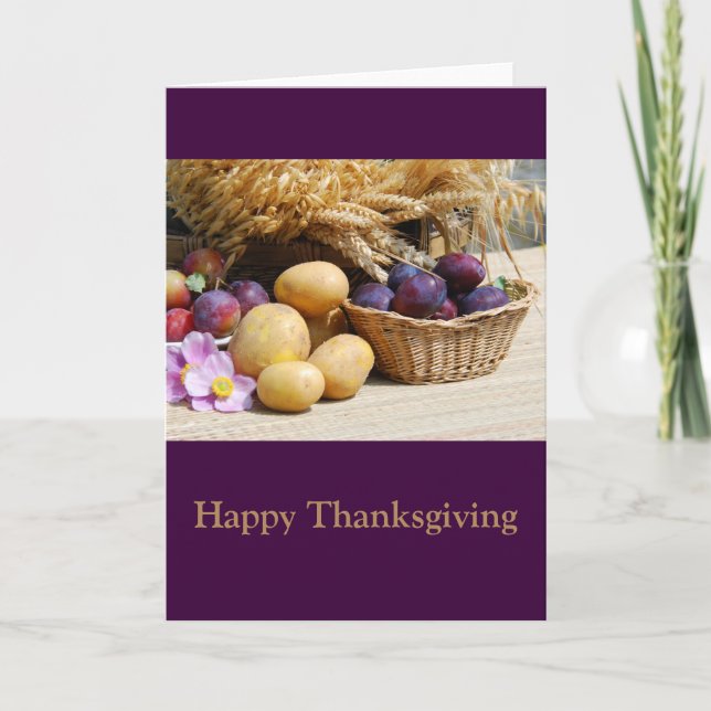 Happy Thanksgiving Feiertagskarte (Vorderseite)