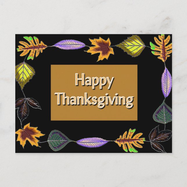 Happy Thanksgiving Feiertagspostkarte (Vorderseite)