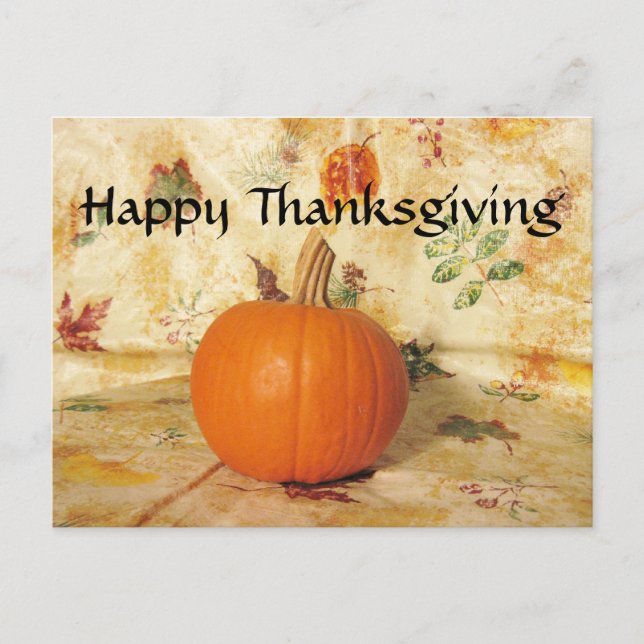 Happy Thanksgiving Feiertagspostkarte (Vorderseite)