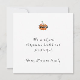 Happy Thanksgiving Flat Card