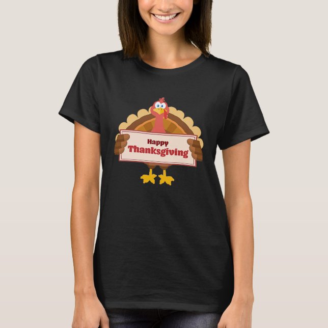 Happy Thanksgiving  for Boys Girls Kids Pilgrim Tu T-Shirt (Vorderseite)