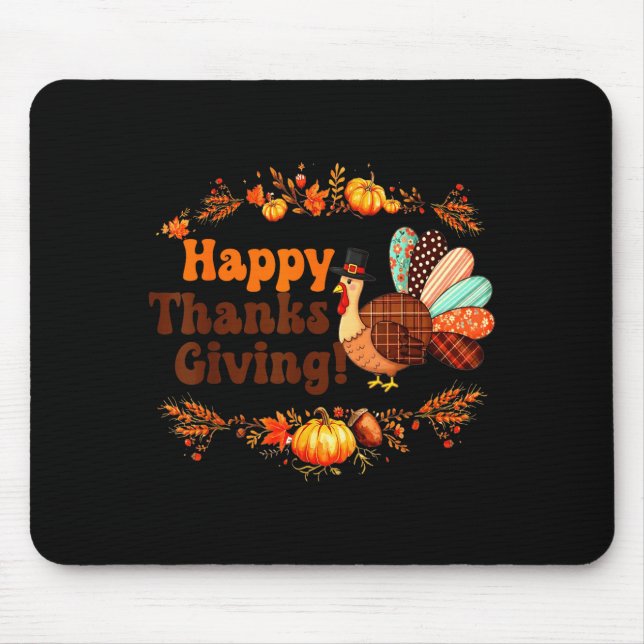 Happy Thanksgiving For Turkey Day Family Dinner Me Mousepad (Vorne)