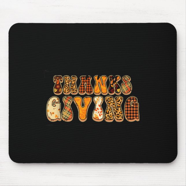 Happy Thanksgiving For Turkey Day Family Dinner Th Mousepad (Vorne)