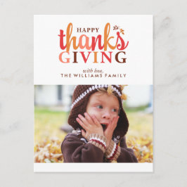 Happy Thanksgiving Foto Feiertagspostkarte