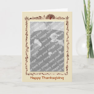 Happy Thanksgiving Foto Template Card Feiertagskarte