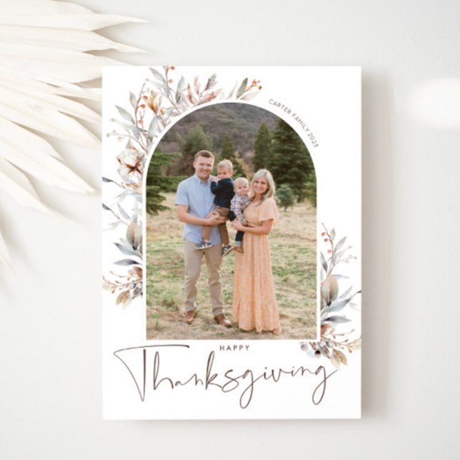 Happy Thanksgiving-Fotokarte Feiertagskarte (Thanksgiving Photo Card)