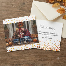 Happy Thanksgiving| Fotokarte für Erntedank