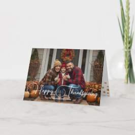 Happy Thanksgiving| Fotokarte für Erntedank Dankeskarte