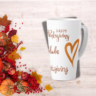 Happy Thanksgiving, Friendsgiving Monogram Milchtasse