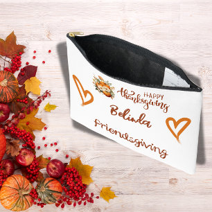 Happy Thanksgiving, Friendsgiving Monogram Zubehörtasche