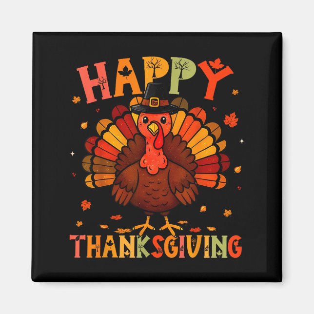 Happy Thanksgiving Funny Turkey Day Family Dinner  Magnet (Vorne)