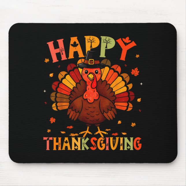 Happy Thanksgiving Funny Turkey Day Family Dinner  Mousepad (Vorne)