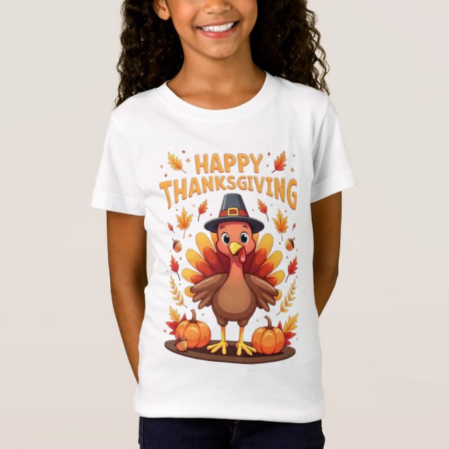 Happy Thanksgiving Funny Turkey Family Dinner Gift T-Shirt (Vorderseite)