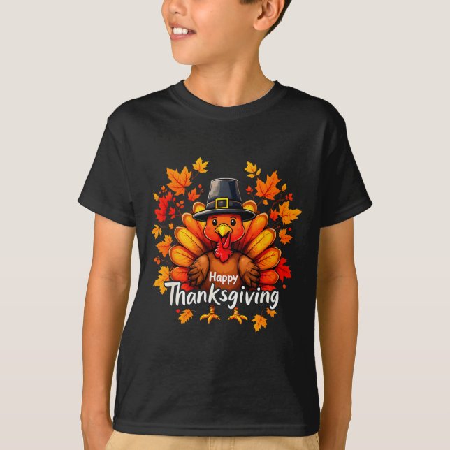 Happy Thanksgiving Funny Turkey Family Dinner Than T-Shirt (Vorderseite)