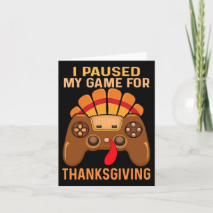Happy Thanksgiving Gaming Fall Türkei Gamer Boys K Karte