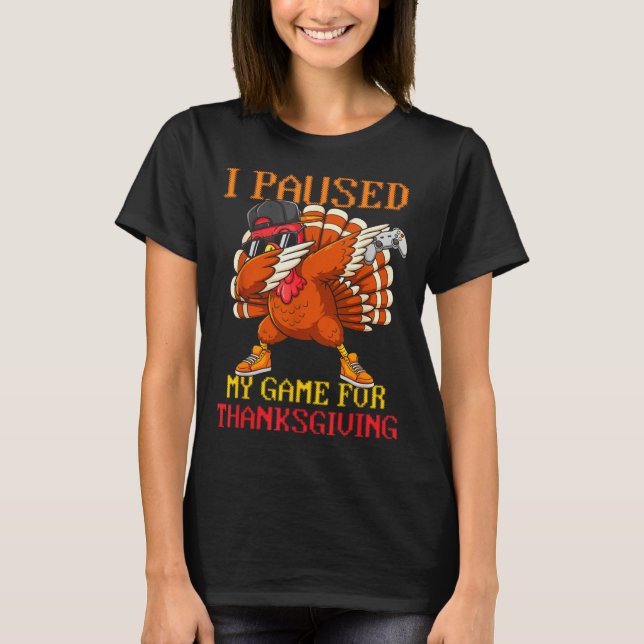 Happy Thanksgiving Gaming Fall Turkey Gamer Boys K T-Shirt (Vorderseite)