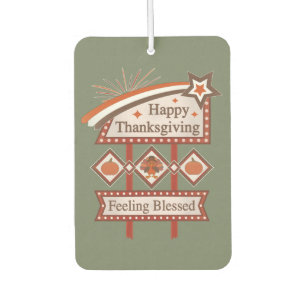 Happy Thanksgiving Gefühl gesegnet Retro-Zeichen Autolufterfrischer