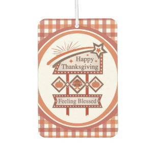 Happy Thanksgiving Gefühl gesegnet Retro-Zeichen Autolufterfrischer