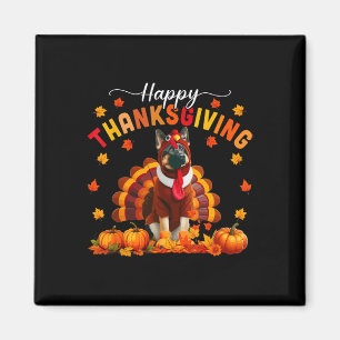 Happy Thanksgiving German Shepherd Cosplay Fall Tu Magnet