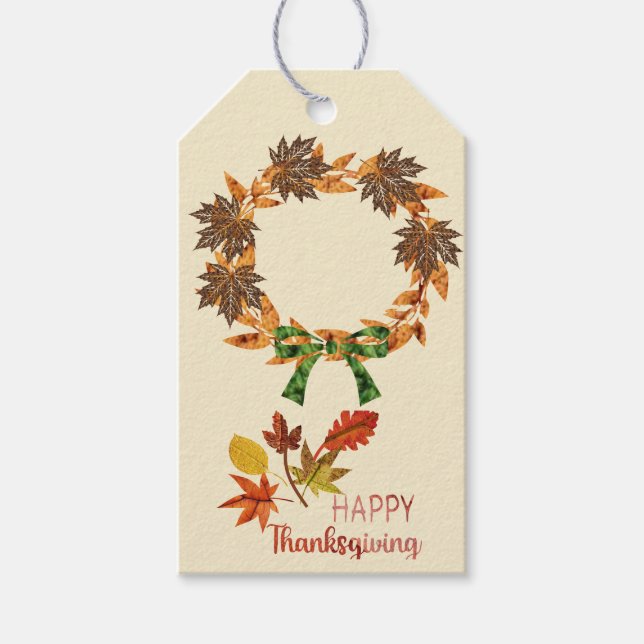 Happy Thanksgiving Geschenkanhänger (Vorderseite)
