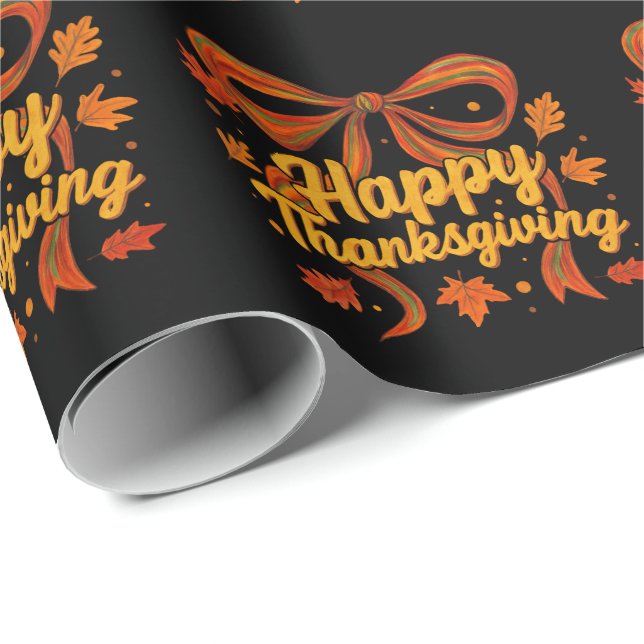 Happy Thanksgiving gift  Geschenkpapier (Rolleneckpunkt)