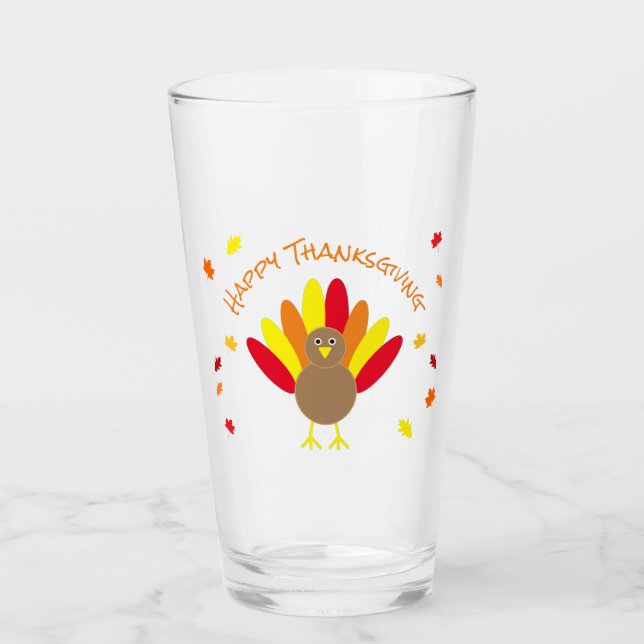 Happy Thanksgiving Glas (Vorderseite)