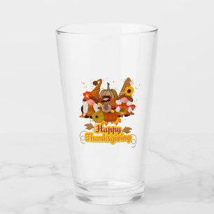 Happy Thanksgiving Gnome Trio Glas