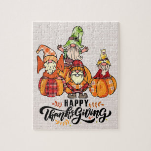 Happy Thanksgiving Gnomes Puzzle