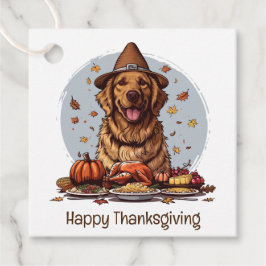 Happy Thanksgiving Golden Retriever Dog Geschenkanhänger