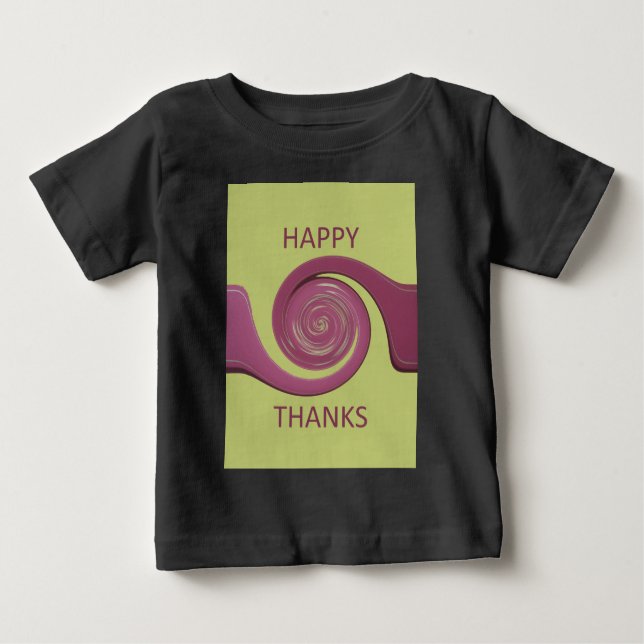 Happy Thanksgiving Golden Yellow whirl design.pnng Baby T-shirt (Vorderseite)