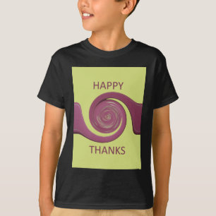 Happy Thanksgiving Golden Yellow whirl design.pnng T-Shirt