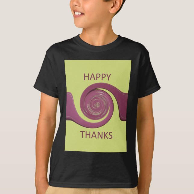Happy Thanksgiving Golden Yellow whirl design.pnng T-Shirt (Vorderseite)