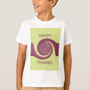 Happy Thanksgiving Golden Yellow whirl design.pnng T-Shirt