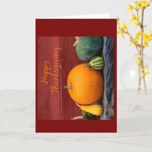Happy Thanksgiving Greeting Card Karte (Gelbe Blume)