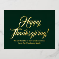 Happy Thanksgiving grüne benutzerdefinierte Skript