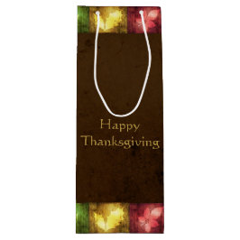 Happy Thanksgiving Grunge Blätter Geschenktüte Für Weinflaschen