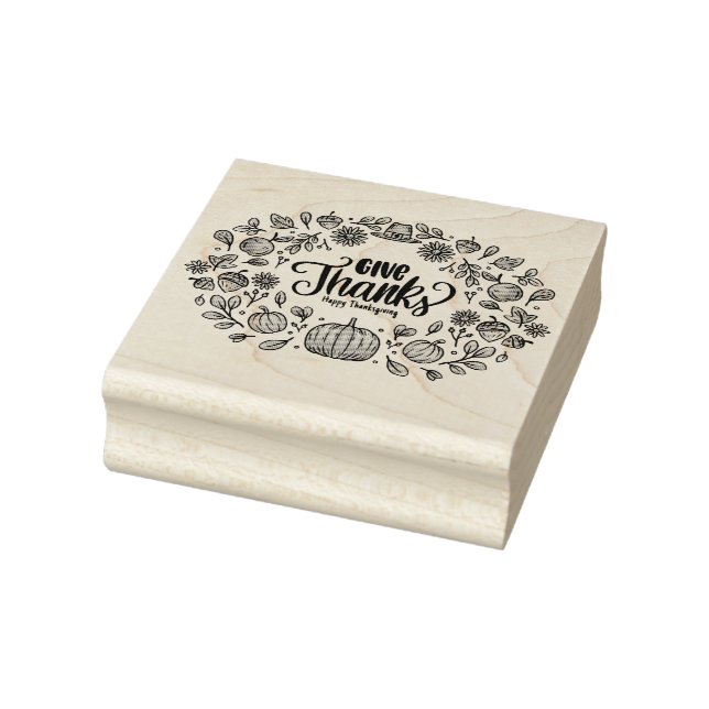 Happy Thanksgiving Gummistempel (Stempel)