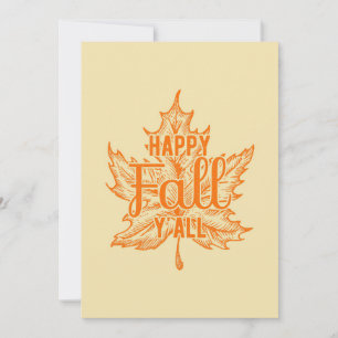 Happy Thanksgiving Happy Fall Yall Einladung