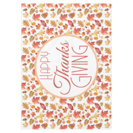 Happy Thanksgiving Herbst Herbstlaub Hintergrund Tischdecke