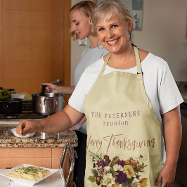 Happy Thanksgiving Herbstblumen Familienname Schürze
