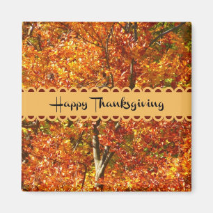 Happy Thanksgiving - Herbstfarben Magnet