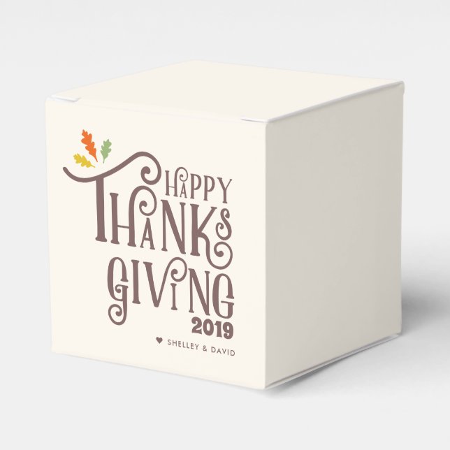 Happy Thanksgiving | HERBSTLAUB Geschenkschachtel (Vorderseite)