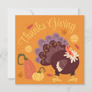 Happy Thanksgiving Holiday Card Feiertagskarte